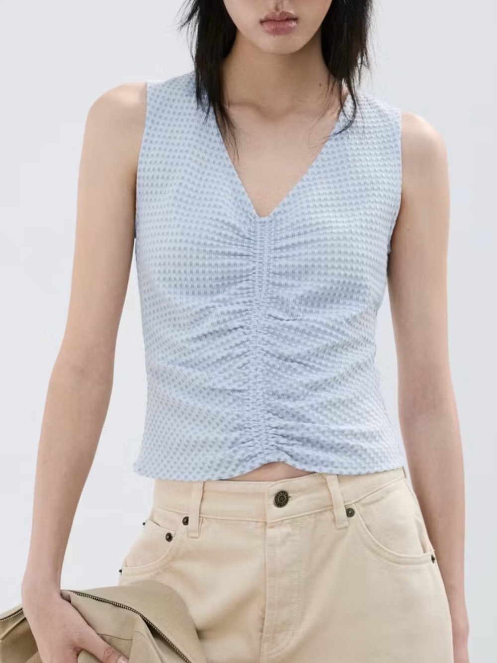 Ruched fitted top